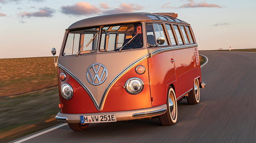 This Converted VW Microbus Concept is a Retro, minibus HD wallpaper