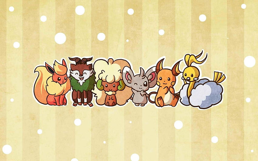 8 Cute Pokemon, kawaii for laptop HD wallpaper