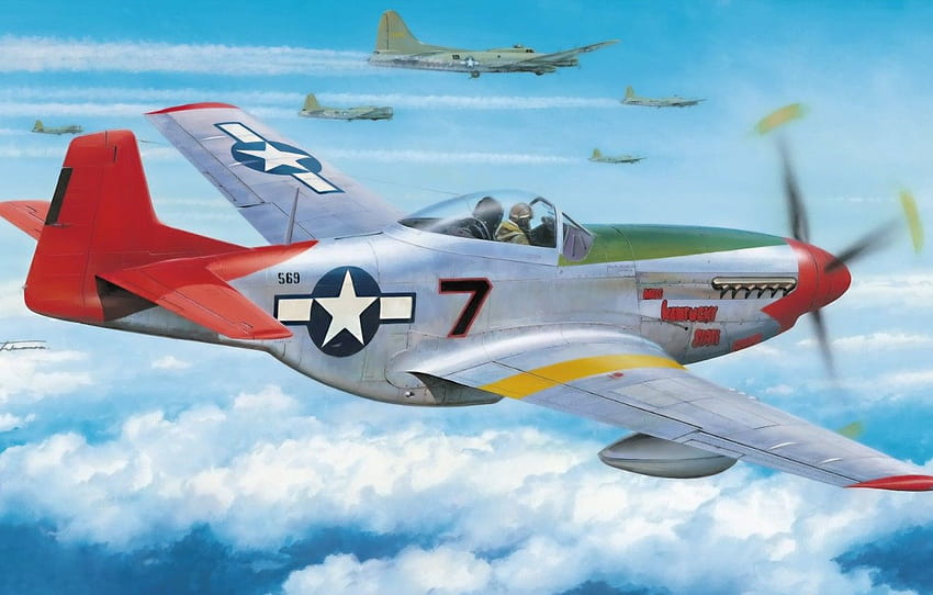 aircraft, war, art, painting ...goodfon, airman HD wallpaper