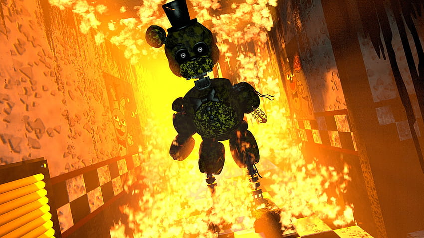 ArtStation, ignited golden freddy HD wallpaper