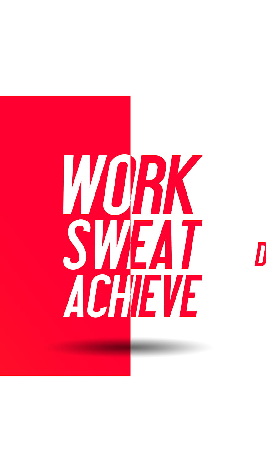 Challenge yourself , Make your Dream become Reality, Work, Sweat, Achieve, Red, Quotes HD phone wallpaper