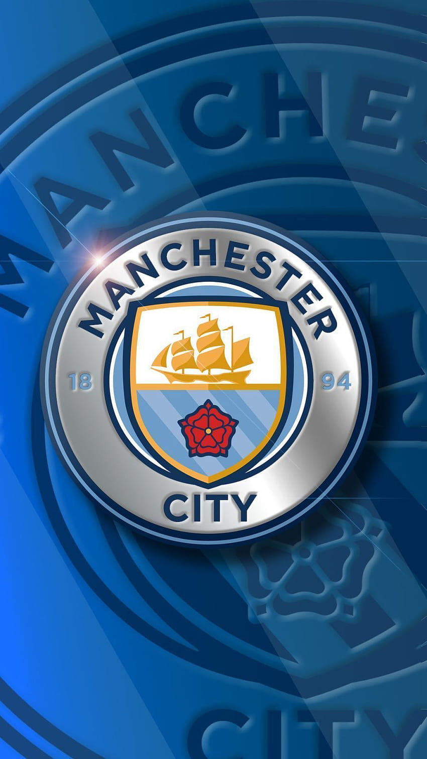 Manchester City FC auf Hund, Logo von Manchester City 2022 HD-Handy-Hintergrundbild