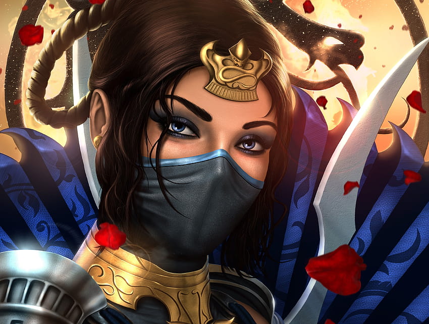Brown haired female anime character wears black mask and holds knife mortal  kombat female characters 3d HD wallpaper  Pxfuel