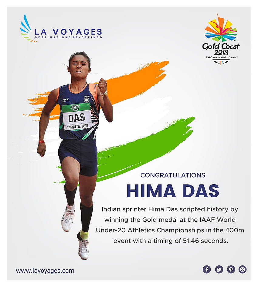 Congratulazioni Hima Das, storia sceneggiata diventando il Sfondo del telefono HD