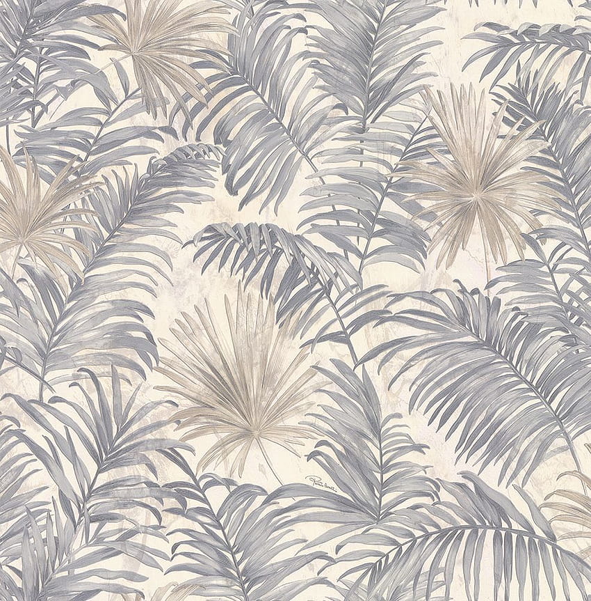Ferns Grey by Roberto Cavalli HD phone wallpaper