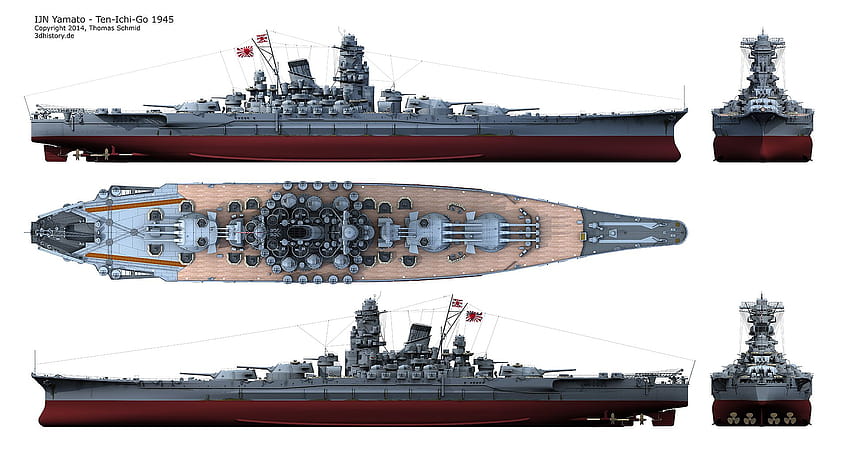 Kapal Perang IJN Yamato Wallpaper HD