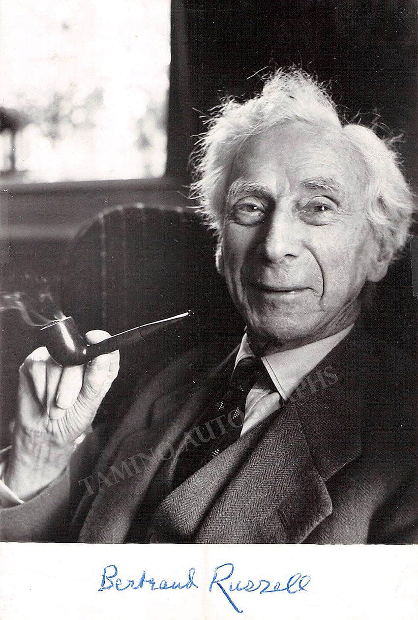 Autógrafo de Bertrand Russell fondo de pantalla del teléfono