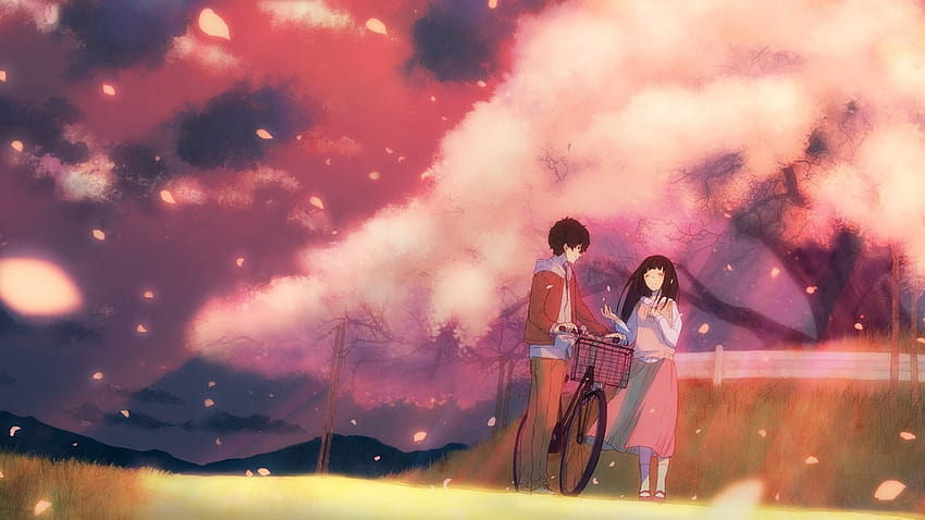 anime, Sky, Hyouka, Chitanda Eru, Oreki Houtarou / and Mobile Backgrounds HD wallpaper