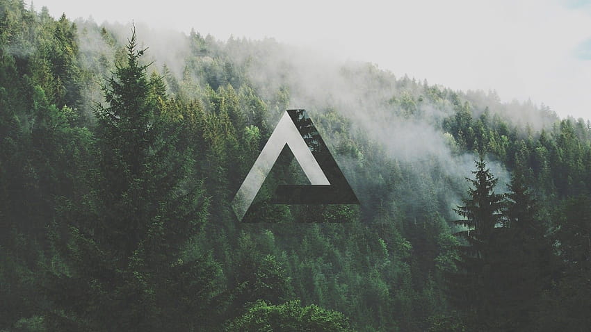 502708 1920x1080 triangle geometry forest penrose triangle, geometry nature HD wallpaper