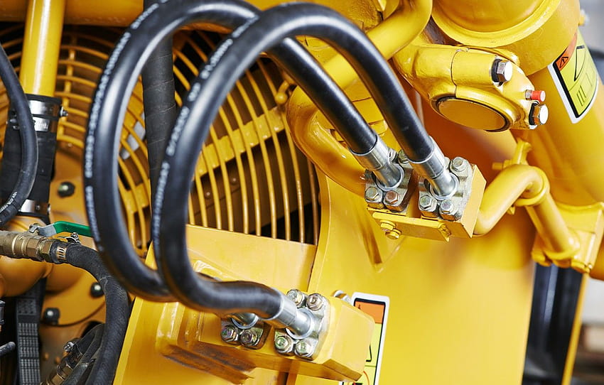 yellow, machinery, hydraulic ...goodfon HD wallpaper