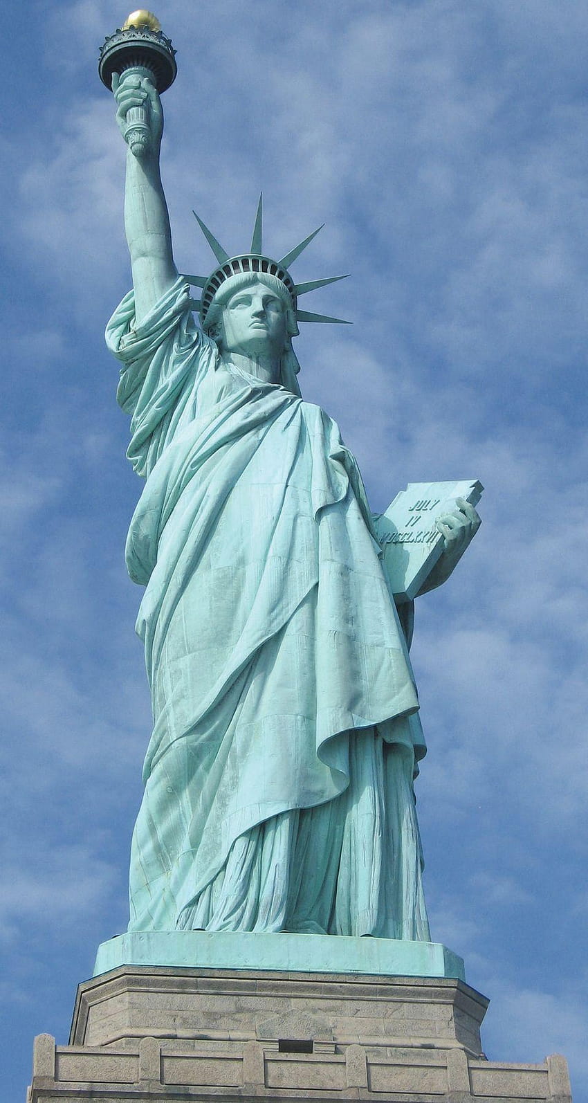 Estatua de la Libertad, la libertad iluminando al mundo fondo de pantalla del teléfono