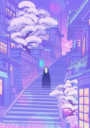 HD wallpaper: anime, sky, landscape, purple | Wallpaper Flare