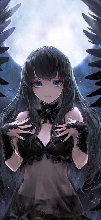 Download Cute Dark Anime Girl With Tiara Wallpaper