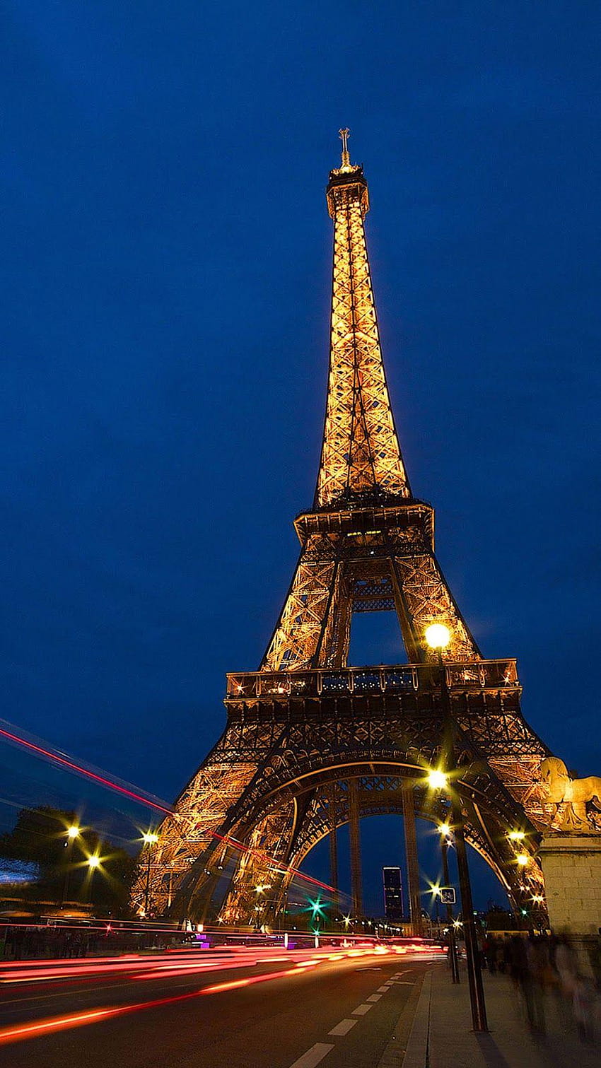 Android Menara Eiffel Malam Hari HD phone wallpaper