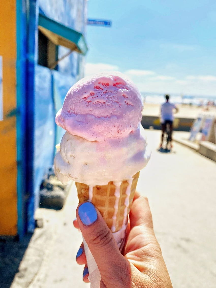 Pink Ice Cream, ice cream aesthetic summer HD phone wallpaper
