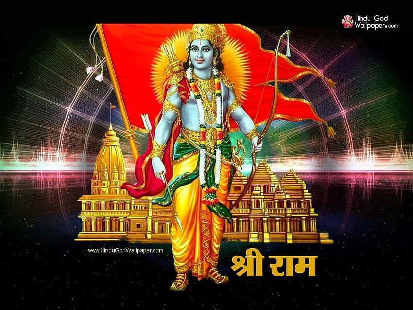 Jai Shri Ram, ram mandir HD wallpaper