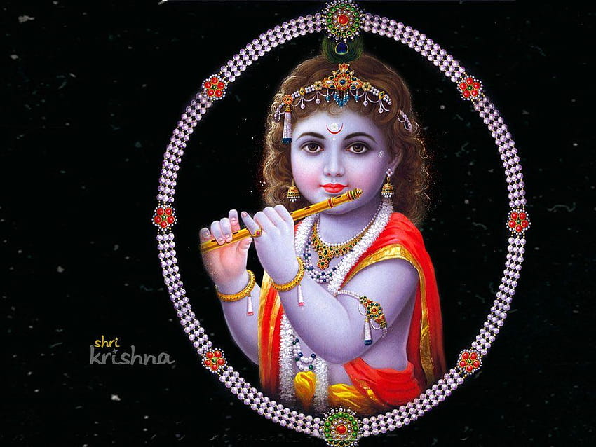 Cute Krishna, shri krishan ji HD wallpaper