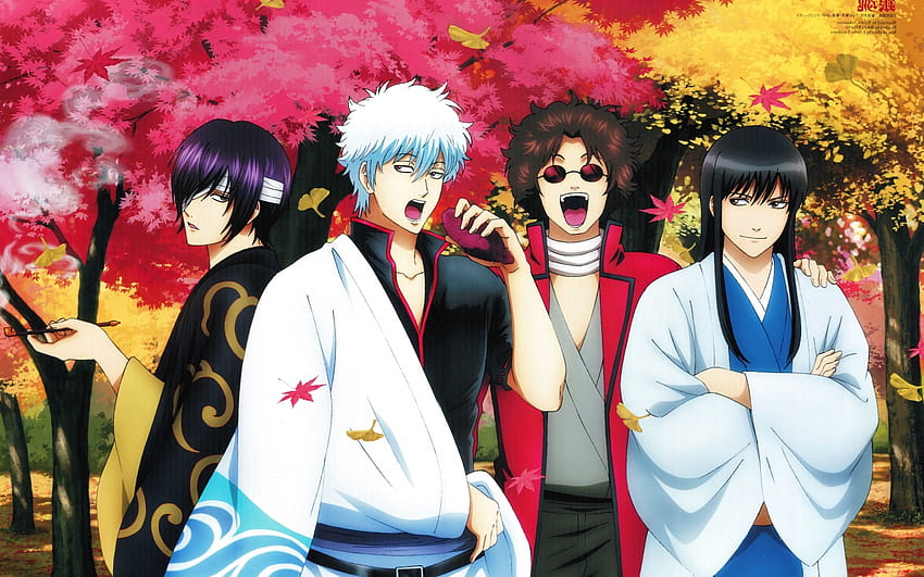 Katsura Kotaro, Gintama, Sakata Gintoki, Takasugi Shinsuke, Sakamoto Tatsuma fondo de pantalla