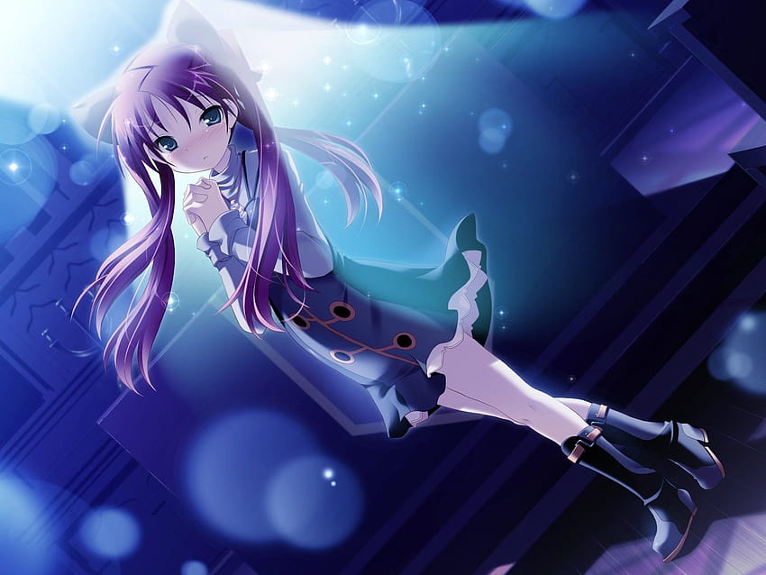 ブーツ ネコミミ 紫髪 猫耳 アニメ アニメの女の子, アニメの女の子 紫髪 高画質の壁紙