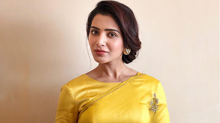 Samantha Akkineni의 투명한 노란색 Raw Mango sari는 여름 옷장에 필요한 팝 컬러인 사만다 노란색 드레스입니다. HD 월페이퍼