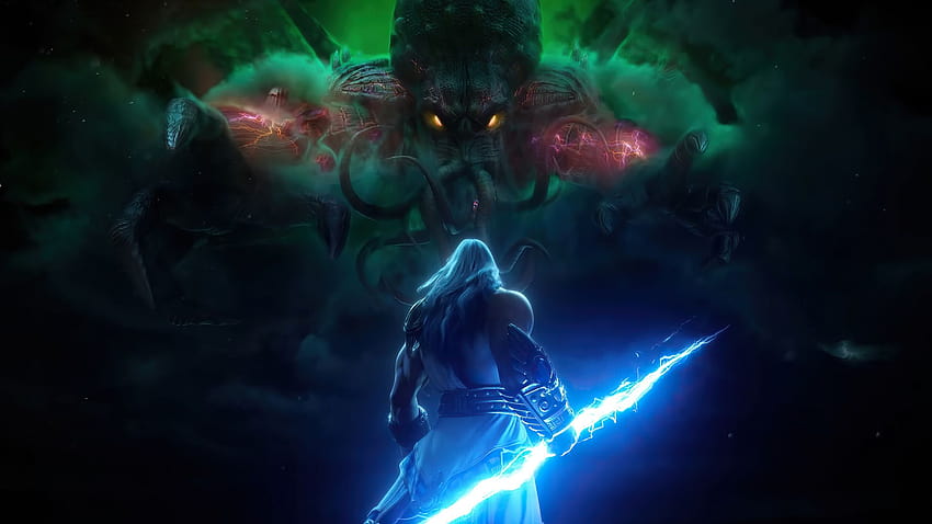 zeus, god of thunder, video game, , background, 39e9ad, zeus god of war HD wallpaper