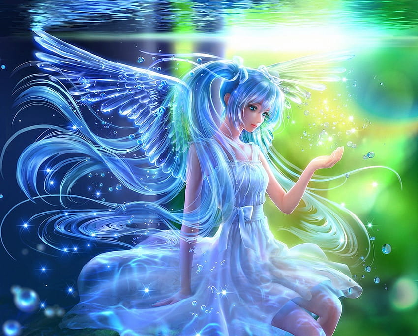 Anime Anime Girl Angel Wings HD Poster Paper Print  Animation  Cartoons  posters in India  Buy art film design movie music nature and  educational paintingswallpapers at Flipkartcom