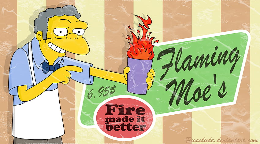 Jaki jest twój ulubiony odcinek „Simpsonów”? 'Flaming Moe's', moe szyslak Tapeta HD