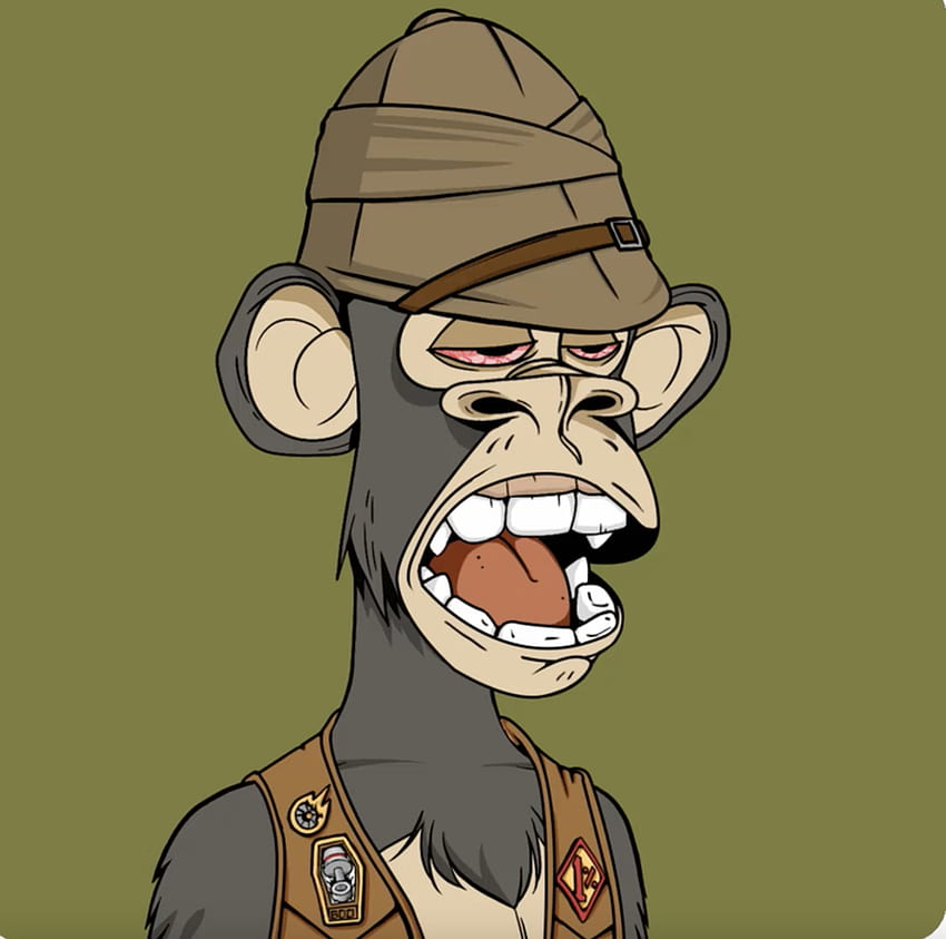 NFTs von Cartoon-Affen werden bei Sotheby's für 24,4 Millionen Dollar verkauft, nft monkey HD-Hintergrundbild