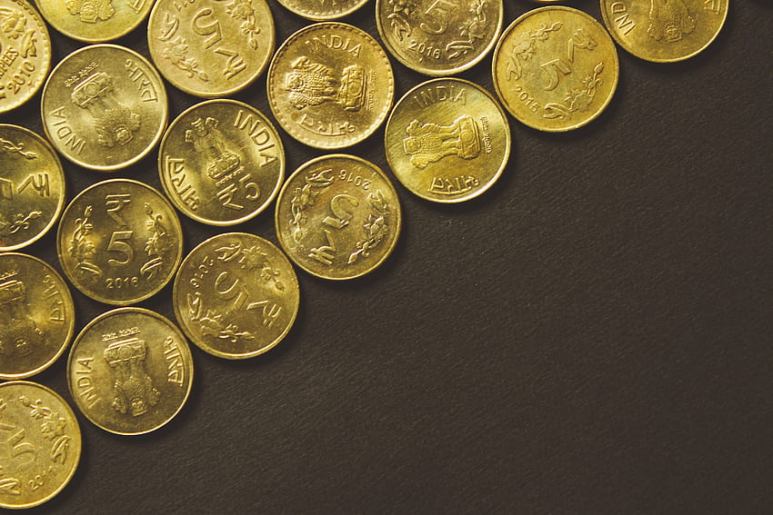 Währung, Geld, Währung, Sparen, Münze, Bargeld, Umgang mit Geld, Spiele, Metall, indische Münzen HD-Hintergrundbild