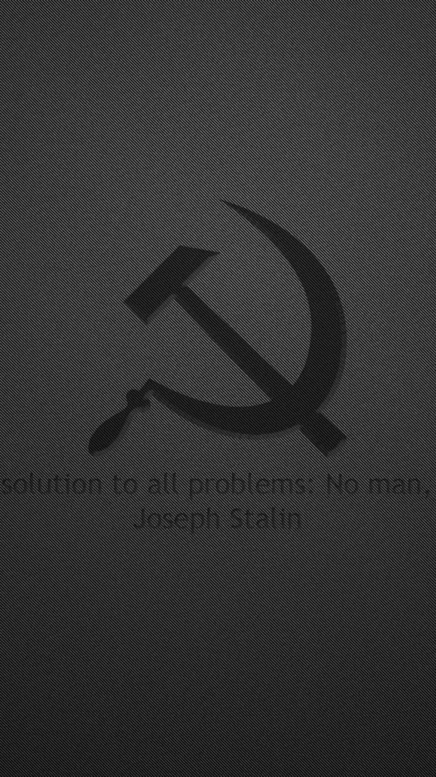 Palu arit Uni Soviet mengutip stalin wallpaper ponsel HD