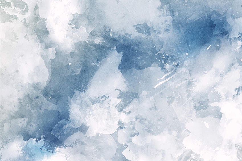 7146 Blau Weiß Grunge Farbe Aquarell Wander Badezimmer HD-Hintergrundbild