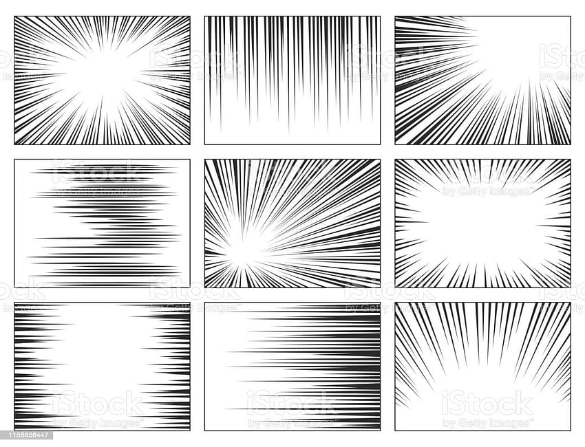 Comic Book Speed Lines Set Explosion Effect Stock Illustration HD wallpaper