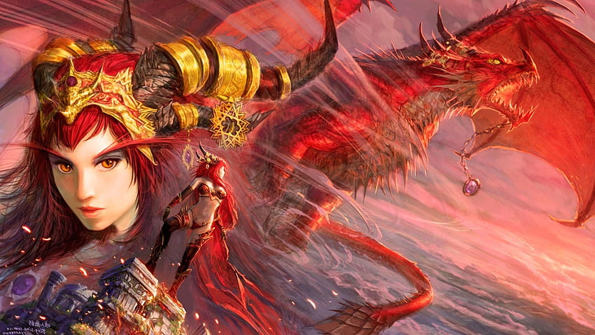 Alexstrasza, World Of Warcraft, Dragon, alexstrasza world of warcraft HD wallpaper