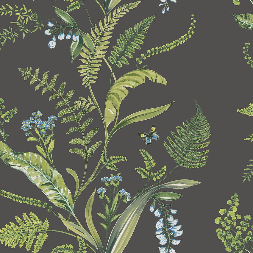 Fern & Flowers Green Floral Product code, vintage fern HD phone wallpaper