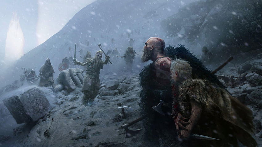 God of War 4 Kratos and Atreus Fighting Concep... HD wallpaper | Pxfuel