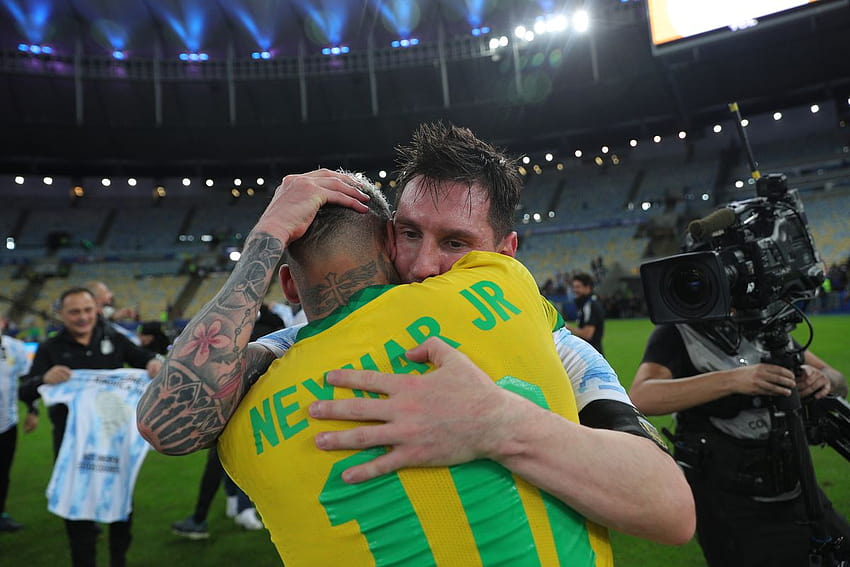 Neymar sends emotional message to Messi after Copa America final, neymar and messi 2021 HD wallpaper