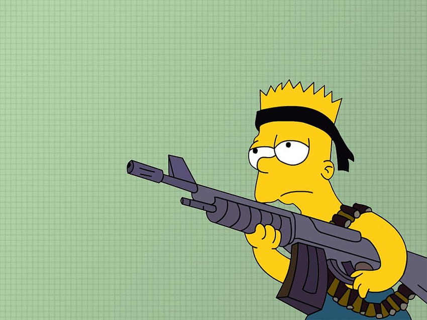 : Bart Simpson, Simpsons, gangster bart papel de parede HD