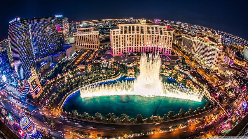 Bellagio Fountain Show: Breit: Hoch, Las Vegas Strip HD-Hintergrundbild