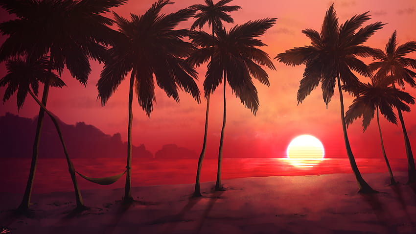 Warm Sunset , Artist, Backgrounds, and, warm computer HD wallpaper