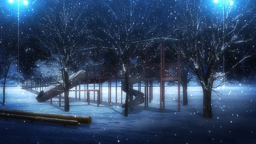HD wallpaper: snow, city, night, Japan, anime, Makoto Shinkai, artwork |  Wallpaper Flare