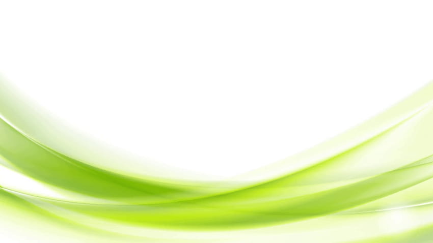 Green moving flowing abstract waves on white background. Blurred, green background HD wallpaper