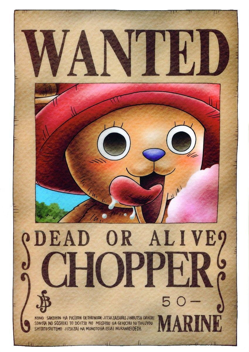 One Piece Anime Wanted Chopper Fresh New [Your, wanted poster one piece HD phone wallpaper