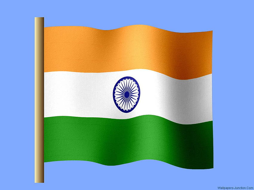Die Nationalflagge Indiens ist eine horizontale, rechteckige Trikolore im Format [1024 x 768] für Ihr Mobiltelefon und Tablet, indische Trikolore HD-Hintergrundbild