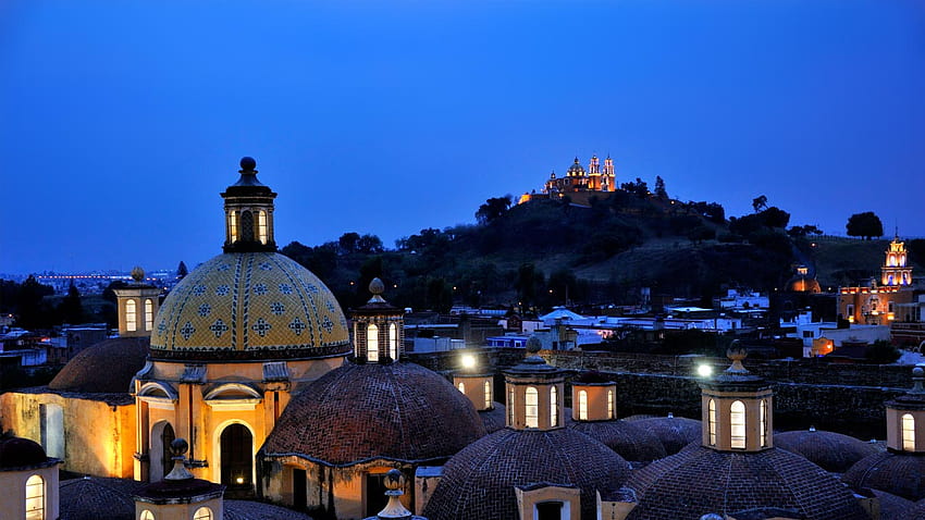Convento de San Gabriel Kloster San Pedro Cholula Puebla Mexiko [1366x768] für Ihr Handy, Tablet und Smartphone HD-Hintergrundbild