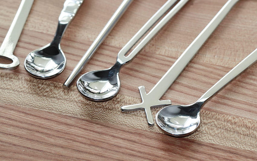 Teaspoon, Coffee Spoon, Metal, Eat, healthcare and medicine, white, silver spoons HD wallpaper