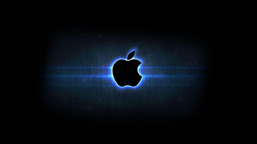 Apple for Mac、iPhone 5、6、7、およびスクリーン、ブラック アップル ロゴ 1080 高画質の壁紙