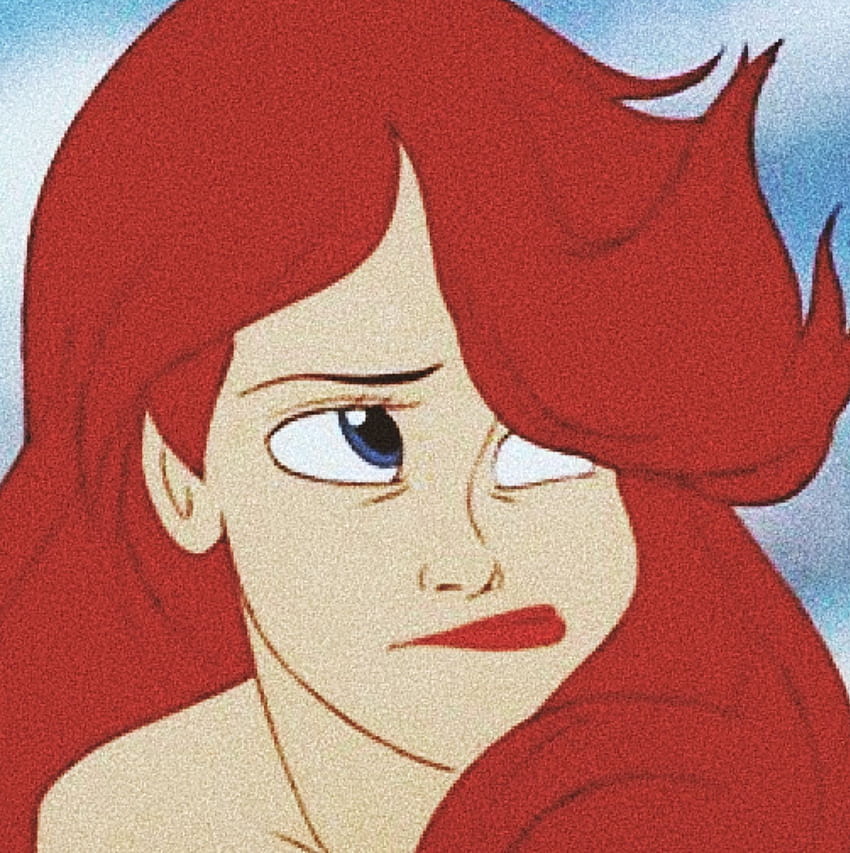 Ariel la sirenita estética, perfil estético de dibujos animados fondo de pantalla del teléfono
