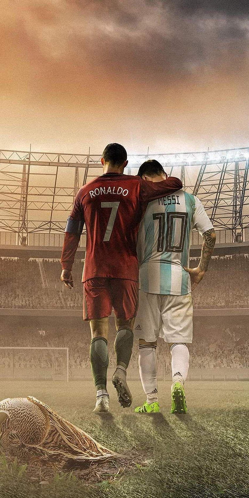 Messi und Ronaldo Fußball iPhone, ronaldo und messi HD-Handy-Hintergrundbild