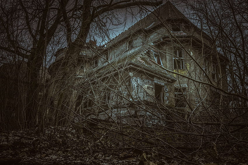 3090221 / architecture, broken, building, dark, dilapidated, dirty, facade, forget, germany, gloomy, historically, homes, hospital, leave, lost, lost place, mood, old, pitchfork, ruin, scary, uninhabited, creepy hospital HD wallpaper