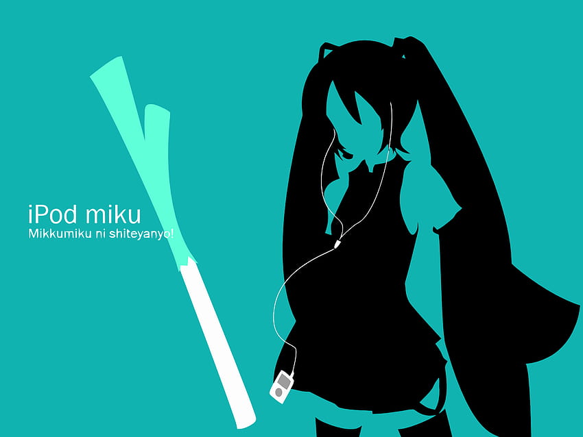 Versión Miku + Puerro fondo de pantalla